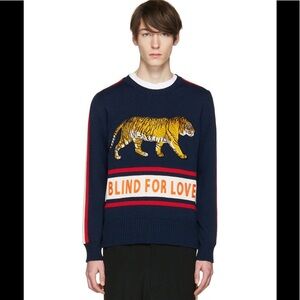 GUCCI blind for love tiger sweater